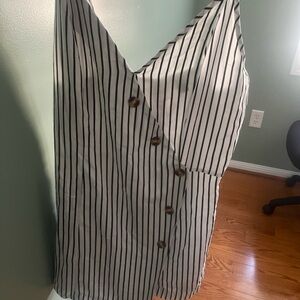 Striped Button-Down Romper
